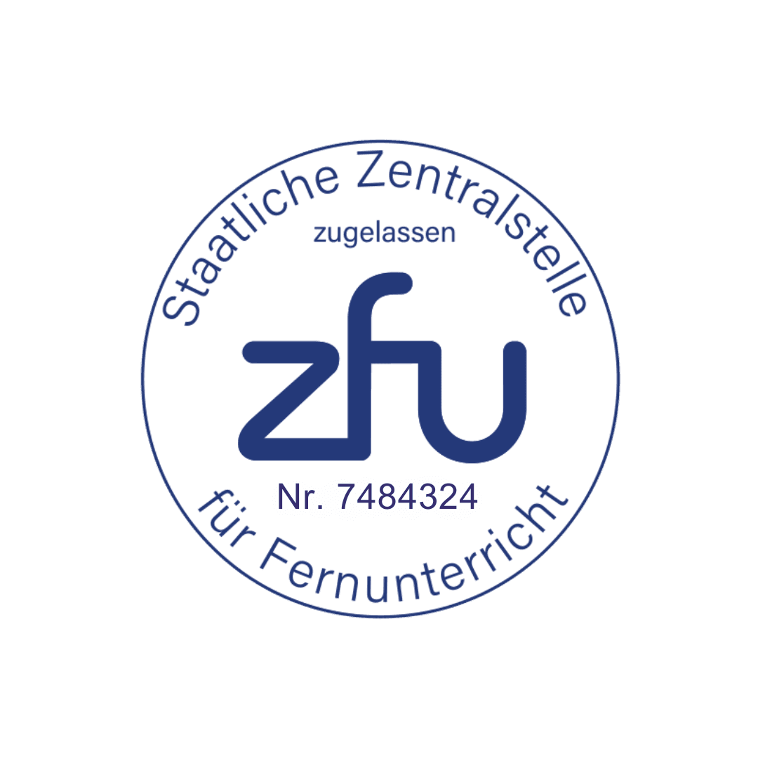 ZFU-Siegel für den Fernkurs "Kunst mit Kindern" und der Nummer 7484324